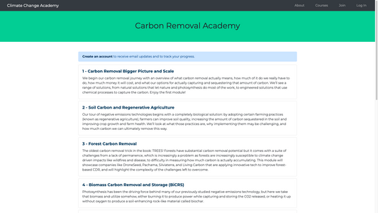 Carbon Removal Academy