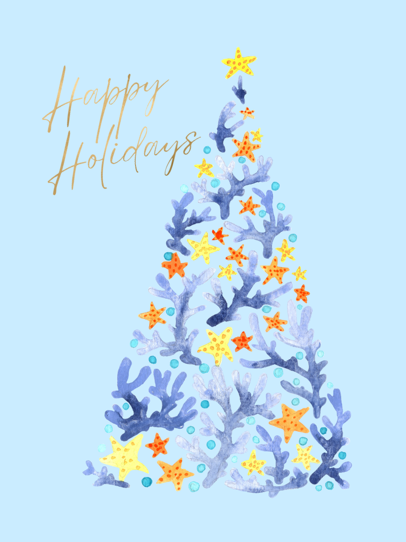 Coral Holiday Tree