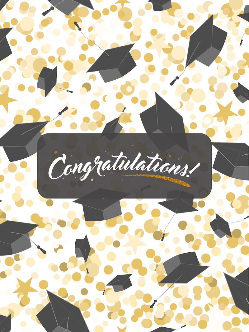 Grad Caps in the Air!
