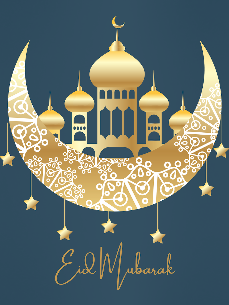 Eid Mubarak Moon & Stars