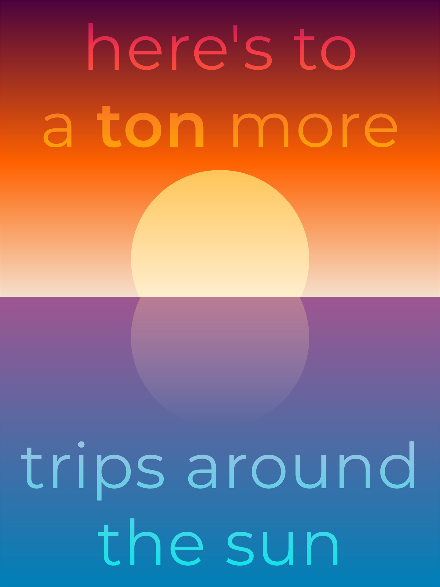Sunset Birthday Card