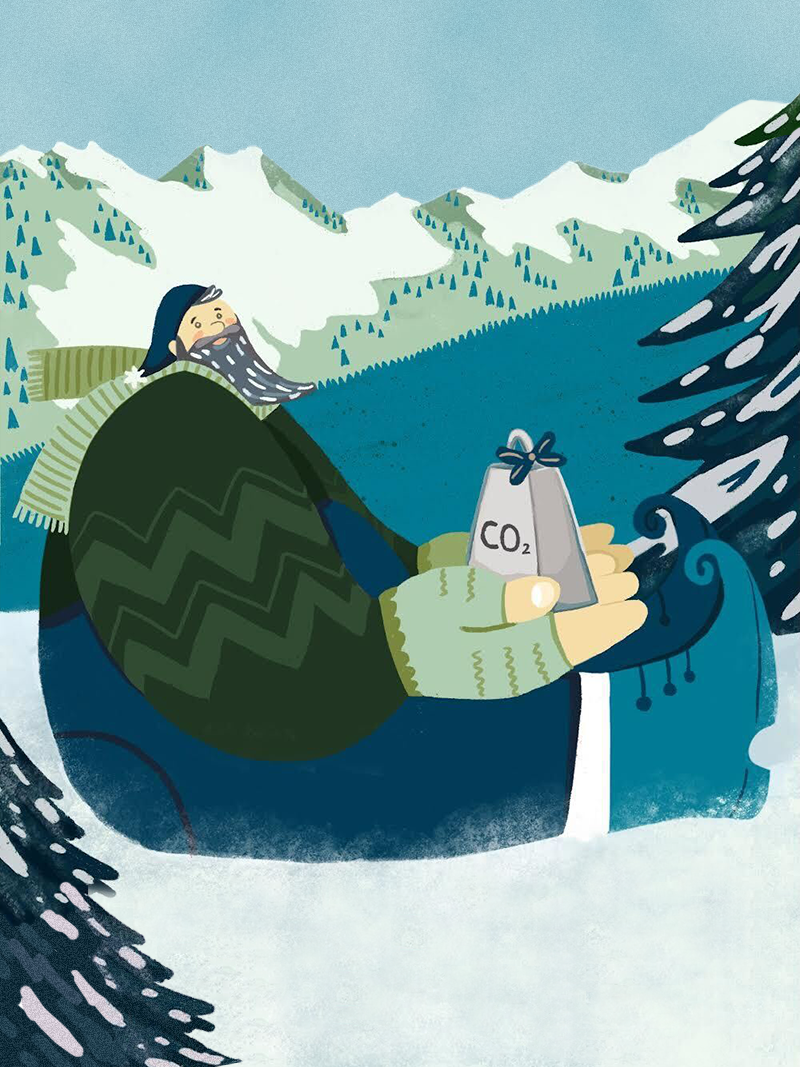 Blue Santa's Gift