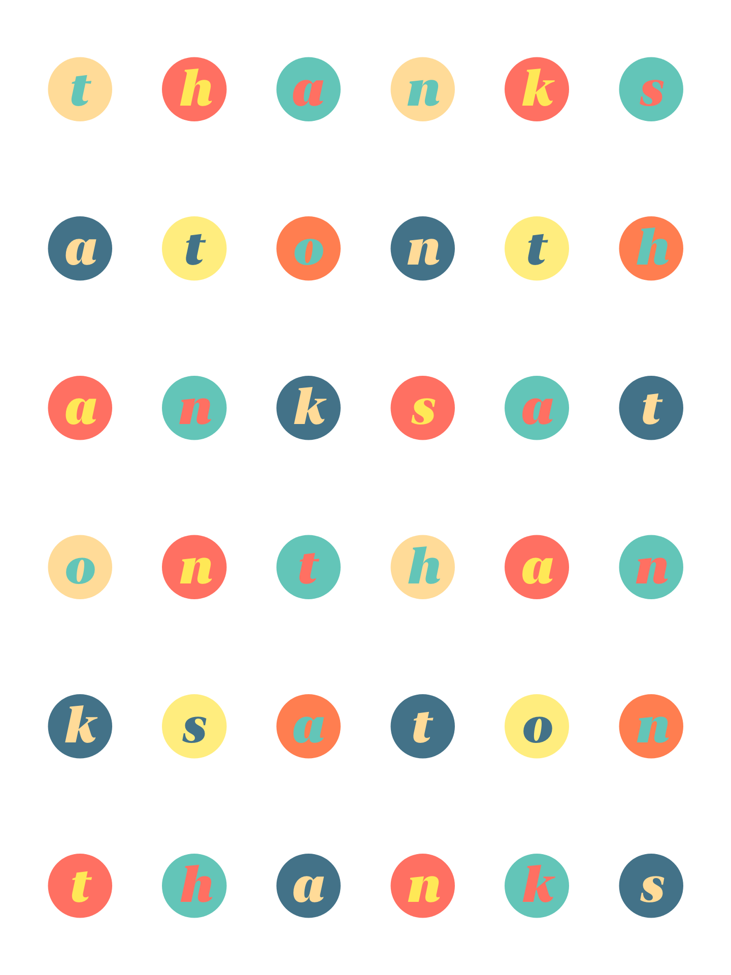 Dot Grid Thank You