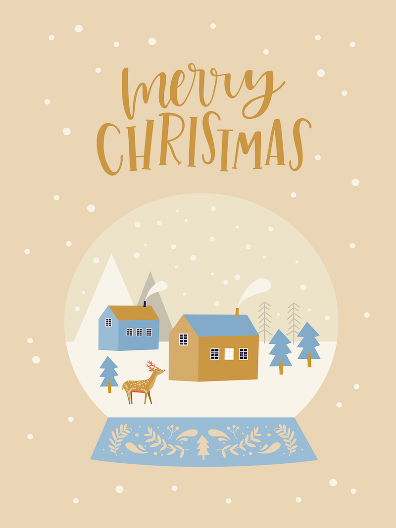 Merry Christmas Snow Globe