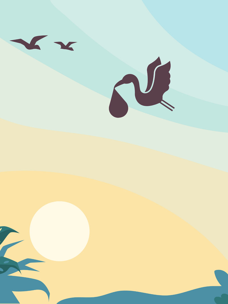 Sunrise Stork