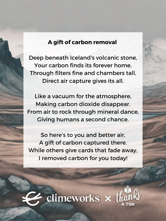 A Gift of Carbon Removal Poem