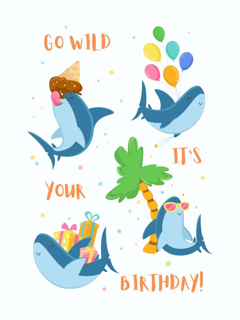 Go Wild Birthday Sharks
